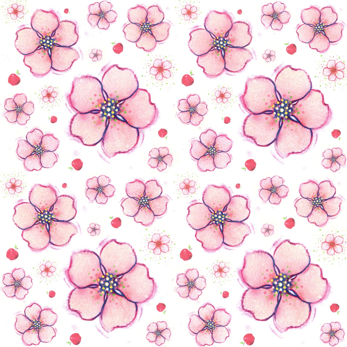 pink apple blossoms swatch