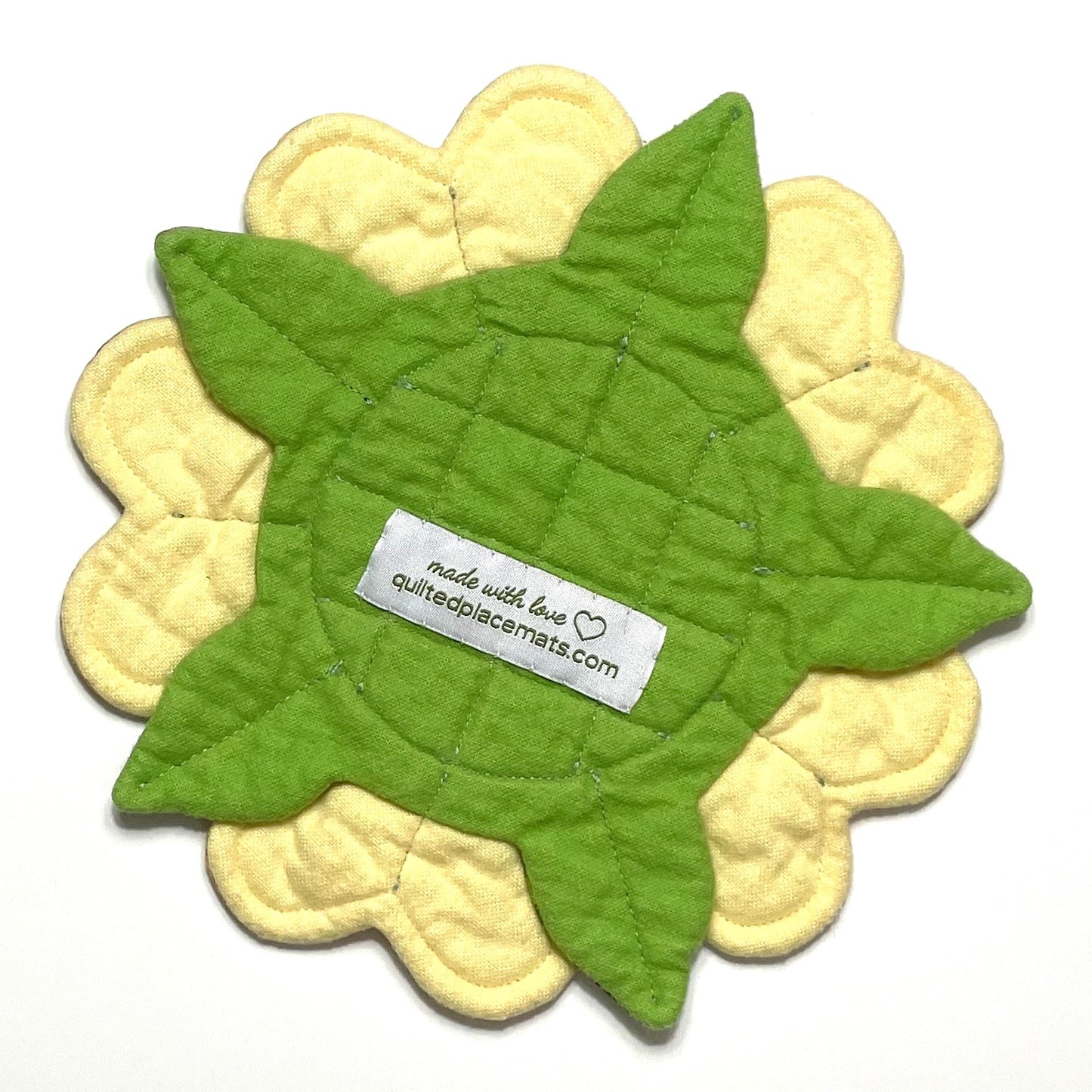 Saucer Mat / Mug Mat (Flower) "Leafy Rose - Gold"