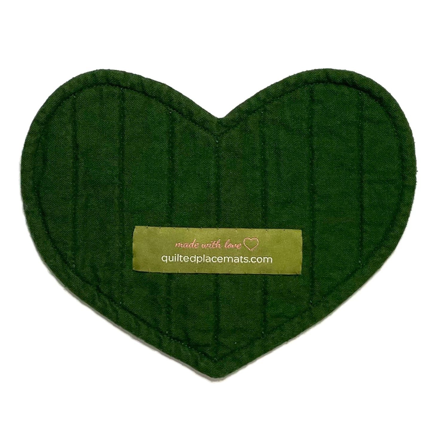 Mug Mat (Heart) "Pinky Leaves"