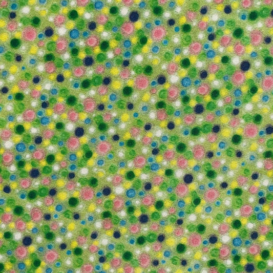 green and pink dots swatch